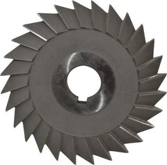 Value Collection - 6" Diam x 3/4" Width of Cut, 60° Included Angle, Arbor Connection, High Speed Steel Single Angle Cutter - Right Hand Cut, Oxide Finish - Exact Tooling