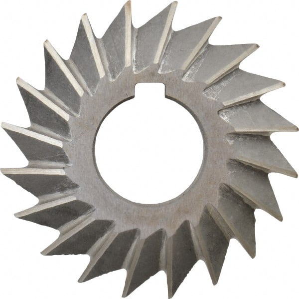 Value Collection - 2-3/4° 2-3/4" Cut Diam, 1/2" Cut Width, 1" Arbor, High Speed Steel Double-Angle Cutter - Exact Tooling