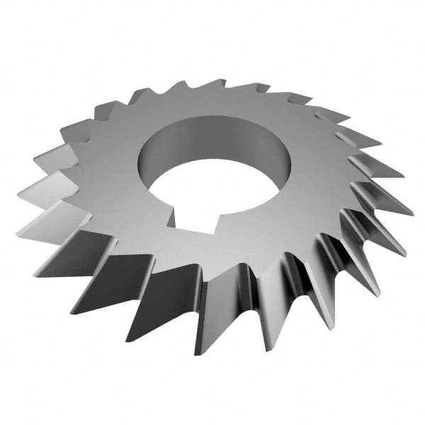 Value Collection - 2-3/4° 2-3/4" Cut Diam, 1/2" Cut Width, 1" Arbor, High Speed Steel Double-Angle Cutter - Exact Tooling