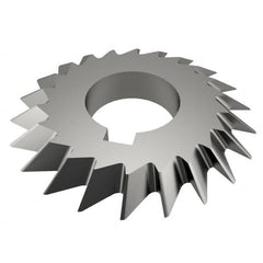 Value Collection - 2-3/4° 2-3/4" Cut Diam, 1/2" Cut Width, 1" Arbor, High Speed Steel Double-Angle Cutter - Exact Tooling