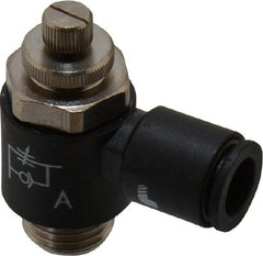 Legris - 8mm Tube OD x 1/4" BSPP Miniature Flow Control Regulator - 0 to 145 psi & Nylon Material - Exact Tooling