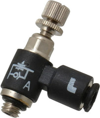 Legris - 1/8" OD x 10-32 UNF Miniature Flow Control Regulator - 0 to 145 psi & Nylon Material - Exact Tooling