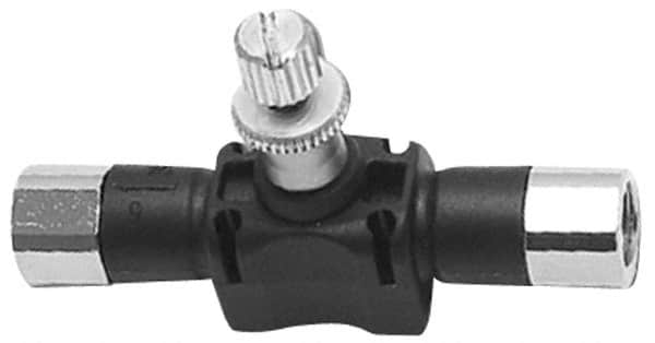 Legris - 1/2" NPT Threaded In-Line Flow Control Valve - 0 to 145 psi & Nylon Material - Exact Tooling
