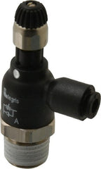 Legris - 5/32" Tube OD x 1/4 Male NPT Compact Meter Out Flow Control Valve - 14.5 to 145 psi, Nylon - Exact Tooling