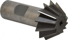 Value Collection - 1-1/2" Diam x 5/8" Width of Cut, 60° Included Angle, Shank Connection, High Speed Steel Single Angle Cutter - 3/4" Shank Diam, 2-3/4" Overall Length, Right Hand Cut, Uncoated - Exact Tooling