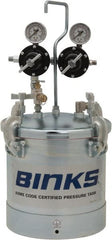 Binks - Paint Sprayer Pressure Tank - 2.8 Gallon ASME with 2 Regulators, Compatible with Air Operated Spray Guns - Exact Tooling