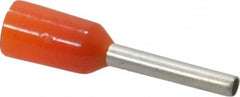 ACI - 22 AWG, Partially Insulated, Crimp Electrical Wire Ferrule - 8mm Long x 1.3mm Diameter Pin, 14mm Overall Length - Exact Tooling