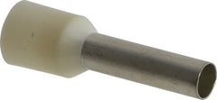 ACI - 8 AWG, Partially Insulated, Crimp Electrical Wire Ferrule - 18mm Long x 4.9mm Diameter Pin, 27-1/2mm Overall Length - Exact Tooling