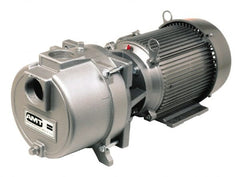 American Machine & Tool - 230/460 Volt, 17/9 Amp, 3 Phase, 5 HP, Self Priming Sewage Trash Pump - 184JM Frame, 2 Inch Inlet, TEFC Motor, Cast Iron Housing, Stainless Steel Impeller, Buna N Seal - Exact Tooling