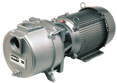 American Machine & Tool - 230 Volt, 20 Amp, 1 Phase, 5 HP, Self Priming Sewage Trash Pump - 184JM Frame, 2 Inch Inlet, TEFC Motor, Cast Iron Housing, Stainless Steel Impeller, Buna N Seal - Exact Tooling