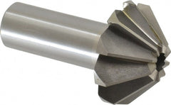 Interstate - 1-5/8" Large x 5/8" Small Diam, 11/16" Width of Cut, 90° Included Angle, Cobalt Face Angle Cutter - 3/4" Shank Diam, 2-11/16" Overall Length, Weldon Flat - Exact Tooling