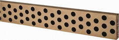 Dayton Lamina - 40" OAL x 1-1/2" Overall Width x 3/8" Overall Thickness, Wearstrip Way - 5/16" Plug Diam, Graphite Plug, Aluminum Bronze Strip - Exact Tooling