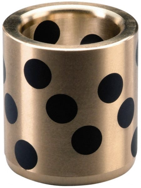 Dayton Lamina - 1-1/2" OAL, 1-3/4" ID, 2-1/4" Body Diam, Aluminum Bronze, Die & Mold Straight Friction Brushing - Press Fit, Self Lubricating - Exact Tooling