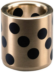 Dayton Lamina - 1-3/8" OAL, 1-1/2" ID, 2.0005" Body Diam, Aluminum Bronze, Die & Mold Straight Friction Brushing - Press Fit, Self Lubricating - Exact Tooling
