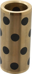 Dayton Lamina - 3" OAL, 1" ID, 1-3/8" Body Diam, Aluminum Bronze, Die & Mold Straight Friction Brushing - Press Fit, Self Lubricating - Exact Tooling