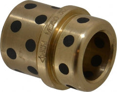 Dayton Lamina - 3/4" ID, 1-1/2" OAL, Die & Mold Shoulder Ejector Bushing - Press-Fit, Self-Lubricating, 1.1255" Body Diam, 1.302" Collar OD, 1" Above Collar, 1/2" Under Collar - Exact Tooling