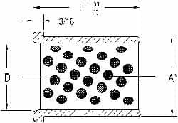 Dayton Lamina - 3/4" ID x 3-7/8" OAL, Aluminum Bronze, Die & Mold Shoulder Bushing - Shoulder, 1-1/8" Bottom OD, 1-1/8" Top OD, 1.3" Collar OD, 3-11/16" Above Collar - Exact Tooling