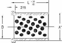 Dayton Lamina - 1-1/2" ID x 2-3/8" OAL, Aluminum Bronze, Die & Mold Shoulder Bushing - Shoulder, 2.0005" Bottom OD, 2.0005" Top OD, 2.18" Collar OD, 2-3/16" Above Collar - Exact Tooling