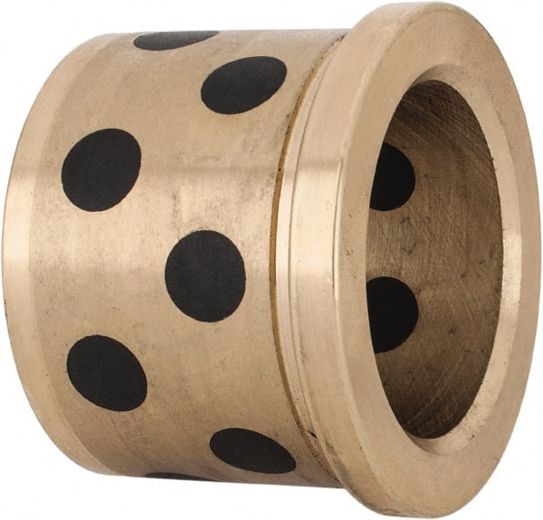 Dayton Lamina - 1-1/4" ID x 1-3/8" OAL, Aluminum Bronze, Die & Mold Shoulder Bushing - Shoulder, 1-5/8" Bottom OD, 1-5/8" Top OD, 1.8" Collar OD, 1-3/16" Above Collar - Exact Tooling