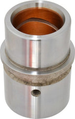 Dayton Lamina - 1-1/2" ID x 3-3/16" OAL, Steel, Bronze Plated Die & Mold Shoulder Bushing - Shoulder, 2.19" Bottom OD, 2" Top OD, 2.345" Collar OD, 2" Under Collar, 1-3/16" Above Collar - Exact Tooling