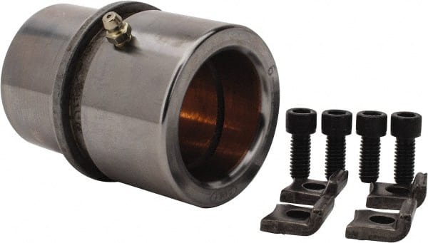Dayton Lamina - 1-3/4" ID x 3-3/8" OAL, Steel, Bronze Plated Die & Mold Shoulder Bushing - Shoulder, 2-1/2" Bottom OD, 2-1/4" Top OD, 2.658" Collar OD, 2" Under Collar, 1-3/8" Above Collar - Exact Tooling