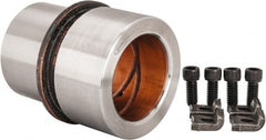 Dayton Lamina - 2" ID x 3-5/8" OAL, Steel, Bronze Plated Die & Mold Shoulder Bushing - Shoulder, 2.909" Bottom OD, 2-1/2" Top OD, 3.064" Collar OD, 2" Under Collar, 1-5/8" Above Collar - Exact Tooling