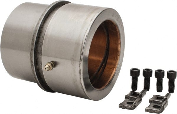Dayton Lamina - 3" ID x 4-3/8" OAL, Steel, Bronze Plated Die & Mold Shoulder Bushing - Shoulder, 4.19" Bottom OD, 3-3/4" Top OD, 4.283" Collar OD, 2-1/2" Under Collar, 1-7/8" Above Collar - Exact Tooling