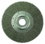 12 in. Diameter - 2 Arbor Hole - Crimped Steel Wire Straight Wheel - Exact Tooling