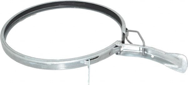 Made in USA - 8" ID Galvanized Duct Clamp with PVC Seal - Exact Tooling