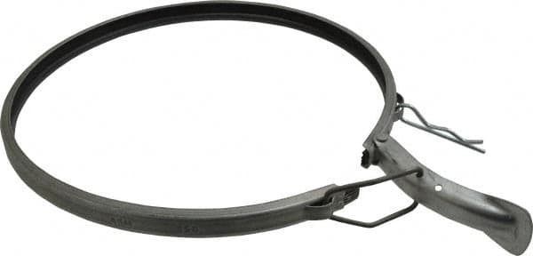 Made in USA - 10" ID Galvanized Duct Clamp with PVC Seal - Exact Tooling
