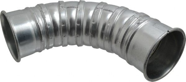 Made in USA - 4" ID Galvanized Duct Fitting - 7.32" Long, 24 Gage - Exact Tooling