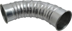 Made in USA - 4" ID Galvanized Duct Fitting - 7.32" Long, 24 Gage - Exact Tooling