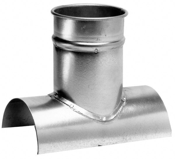 Made in USA - 10-8" ID Galvanized Duct Tap-In - 12" Long, 24 to 20 Gage - Exact Tooling
