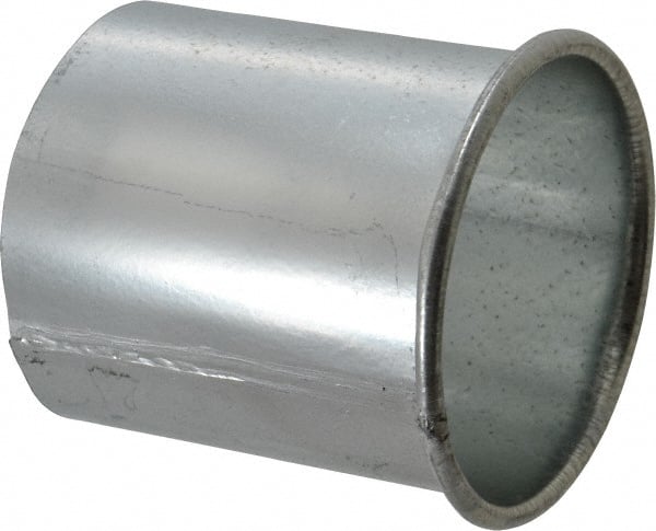 Made in USA - 4" ID Galvanized Duct Adapter - 4" Long, 22 Gage - Exact Tooling