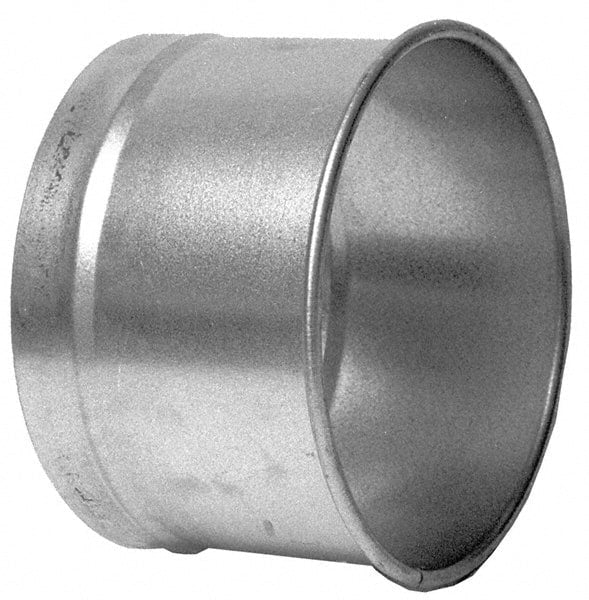 Made in USA - 8" ID Galvanized Duct Hose Adapter - 4" Long, 22 Gage - Exact Tooling