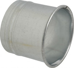 Made in USA - 5" ID Galvanized Duct Hose Adapter - 4" Long, 24 Gage - Exact Tooling