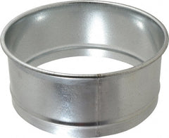 Made in USA - 10" ID Galvanized Duct Hose Adapter - 4" Long, 22 Gage - Exact Tooling