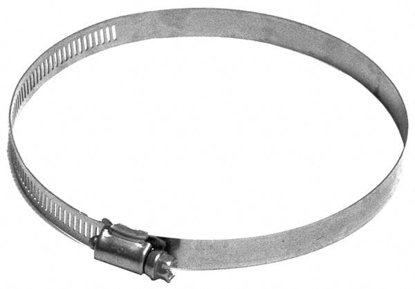 Made in USA - 5-1/2" ID Stainless Steel Duct Hose Clamp - 1/2" Long - Exact Tooling