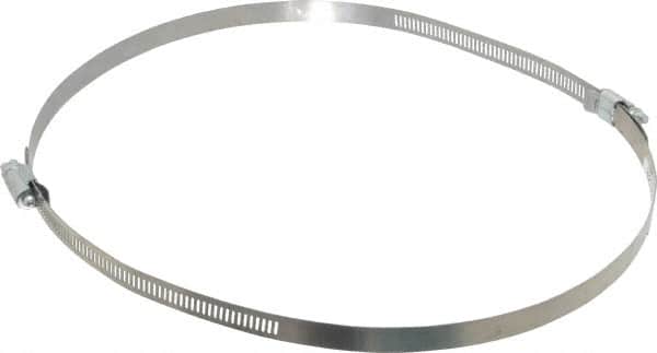 Made in USA - 8-1/2" ID Stainless Steel Duct Hose Clamp - 1/2" Long - Exact Tooling