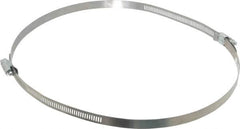 Made in USA - 8-1/2" ID Stainless Steel Duct Hose Clamp - 1/2" Long - Exact Tooling