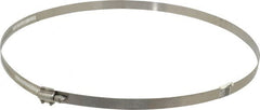 Made in USA - 10-1/2" ID Stainless Steel Duct Hose Clamp - 1/2" Long - Exact Tooling