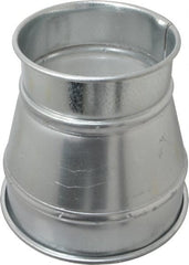 Made in USA - 8-6" ID Galvanized Duct Reducer - 8" Long, 22 Gage - Exact Tooling