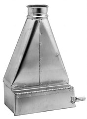Made in USA - 6" ID Galvanized Duct Floor Sweep - 17" Long, 24 Gage - Exact Tooling