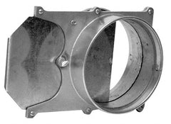 Made in USA - 8" ID Galvanized Duct Blast Gate - 11.12" Long, 24 Gage - Exact Tooling