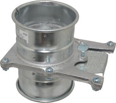 Made in USA - 4" ID Galvanized Duct Blast Gate - 7" Long, 24 Gage - Exact Tooling