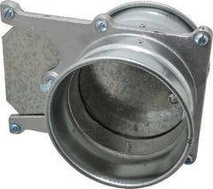 Made in USA - 5" ID Galvanized Duct Blast Gate - 8-1/4" Long, 24 Gage - Exact Tooling
