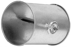 Made in USA - 4" ID Galvanized Duct Butterfly Valve - 8" Long, 24 Gage - Exact Tooling