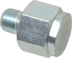 LDI Industries - 1/8 Thread, Steel, Zinc Plated, Filter Vent - 1-1/16" High, 3/4" Hex Flats Diam - Exact Tooling