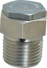 LDI Industries - 1/2 Thread, Steel, Zinc Plated, Filter Vent - 1-7/32" High, 1-15/16" Hex Flats Diam - Exact Tooling