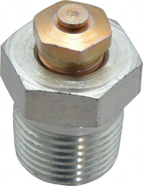 LDI Industries - 3/8-18 Thread, 1 to 5 psi Relief Pressure, Steel, Relief Vent - 1-3/16" High, 19.05mm Hex Flats Diam - Exact Tooling